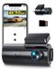 Dashcam pour voiture - Dashcam pour voiture avant et arrière - Dual 4K - 64 Go - WiFi - Vision nocturne - Surveillance du stationnement - 170° - Noir