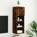 Prolenta Maison Exclusive - TV-meubel met LED-verlichting, gerookt eikenhout, 30,5 x 30 x 90 cm
