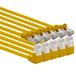 1aTTack.de 366137 Cat.6 netwerkkabel 90 graden hoek 0,5 m - Geel - 5 stuks - Cat6 patchkabel (SFTP PIMF) 1000 Mbit/s RJ45-connector - 5 x 0,5 meter geel