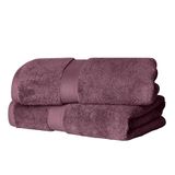 SUPERIOR - 2-delige badhanddoekenset van katoen, 900 gram, pruimenblauw