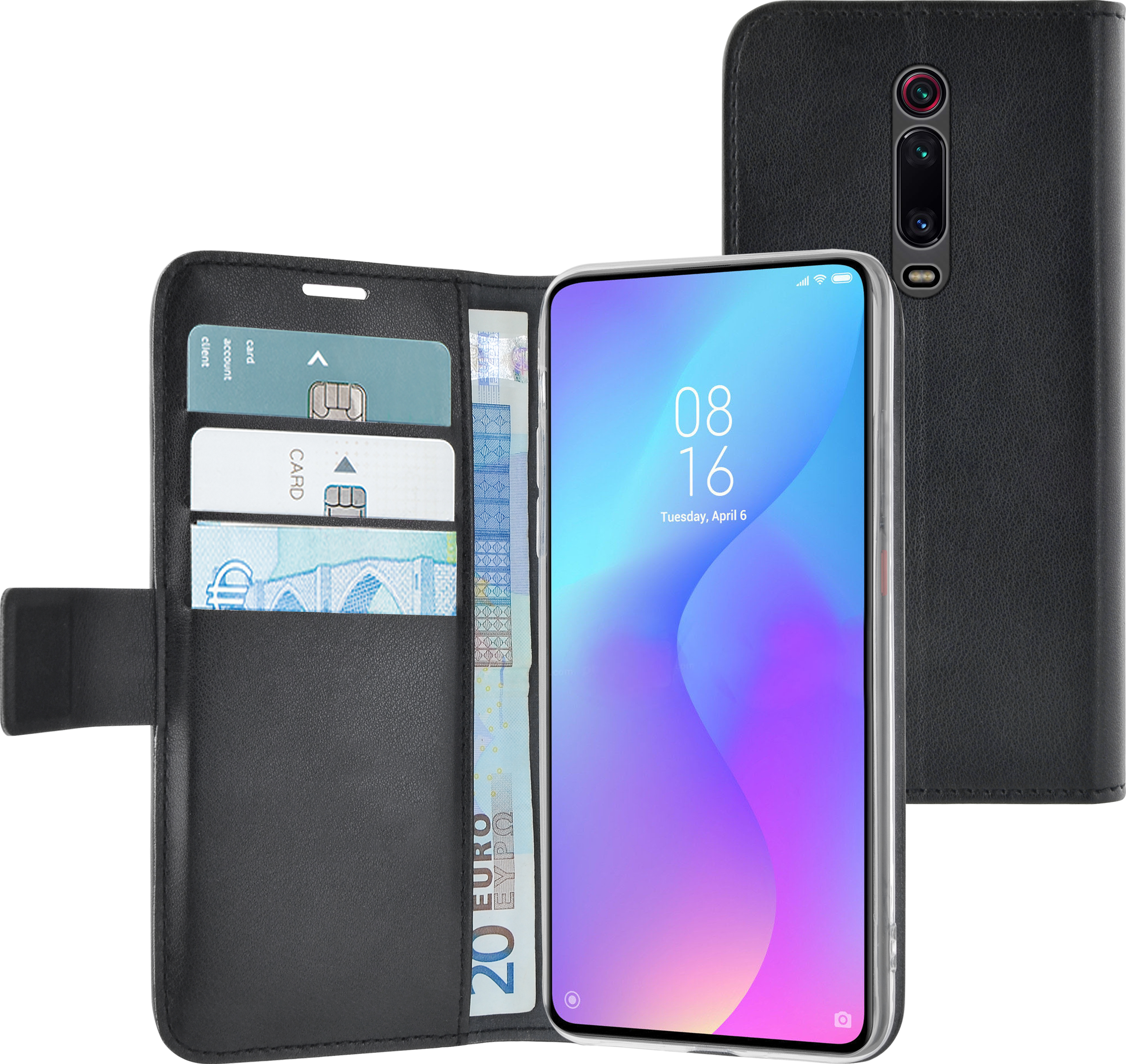 Azuri AZ-WALCLRXMMI9T-BLK - Mobiele telefoon behuizing - Zwart - Voor Xiaomi MI 9T