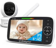 Babyfoon avec caméra - 5 pouce - 720p HD - Sans wifi - Vision nocturne