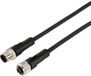 Tru Components TC-12833012 Sensor/actuator verlengkabel M12 4-polig (recht) op koppeling (recht) 5 m Zwart