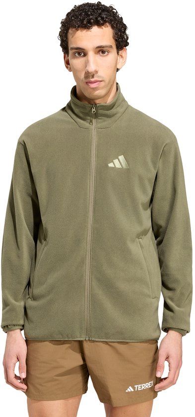 Adidas Terrex Terrex Multi Essentials Fleece Jack Met Lange Ritssluiting - Heren - Groen