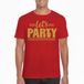 Bellatio Decorations Verkleed shirt heren - Let's Party - Rood - Glitter Goud - Carnaval/Themafeest XXL
