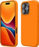 kwmobile telefoonhoesje geschikt voor Apple iPhone 16 Pro Max - Hoesje met siliconen coating - Smartphone case in fruitig oranje