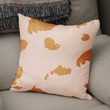 Bonamaison Decoratieve kussenhoes oranje en gebroken wit, werpkussenhoezen, decoratieve kussenslopen voor woonkamer, bank, slaapkamer, maat: 43x43 cm - ontworpen en vervaardigd in Turkije