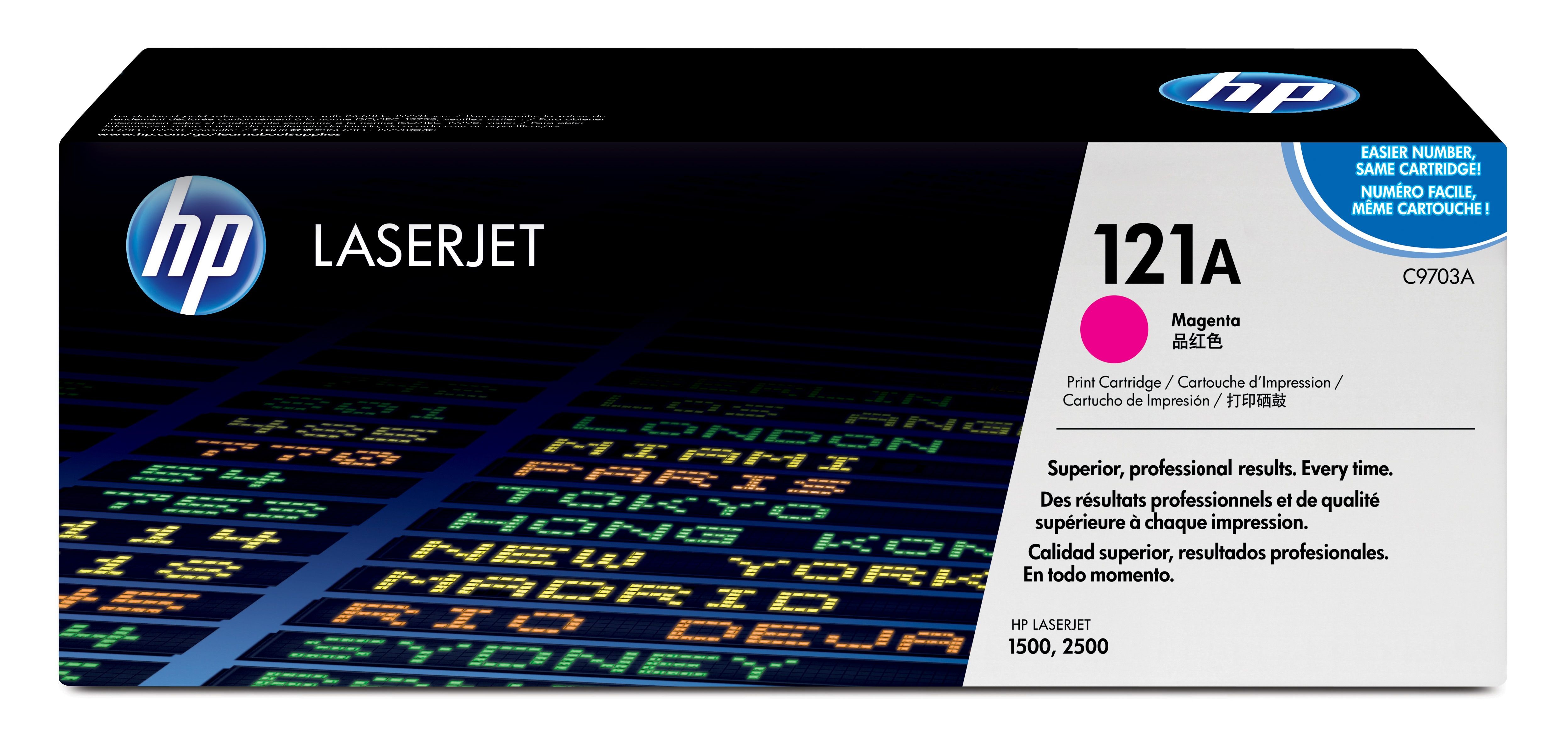 HP 121A Magenta Original LaserJet Toner Cartridge with Smart Printing Technology