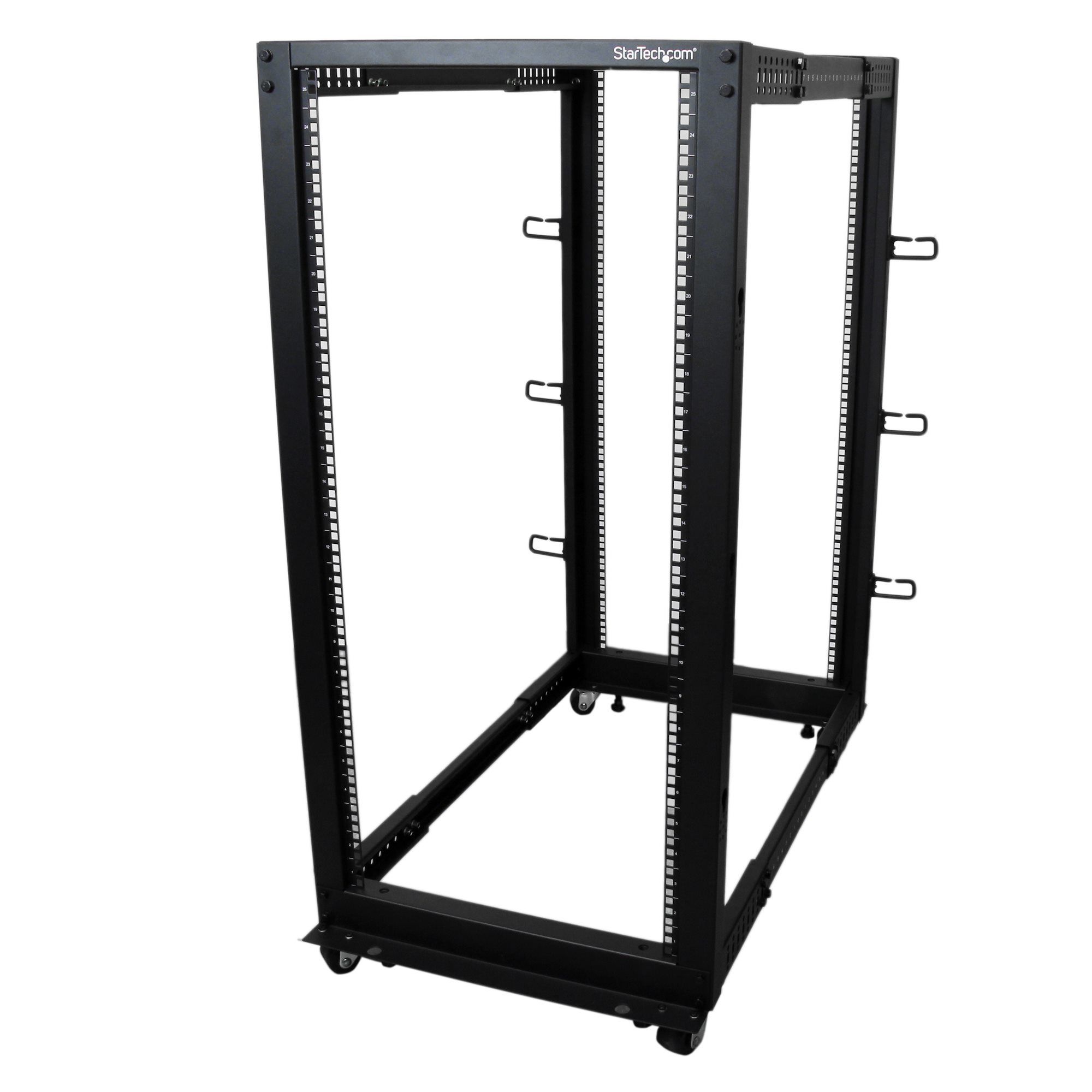 StarTech.com 25U Server Rack Cabinet - 4 Post - Adjustable Depth - Black