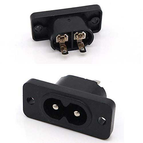 Aofan IEC320 C8/2 Pin Mannelijke Plug Inlaat Socket Connector AC 250 V/10A (2 Stks)