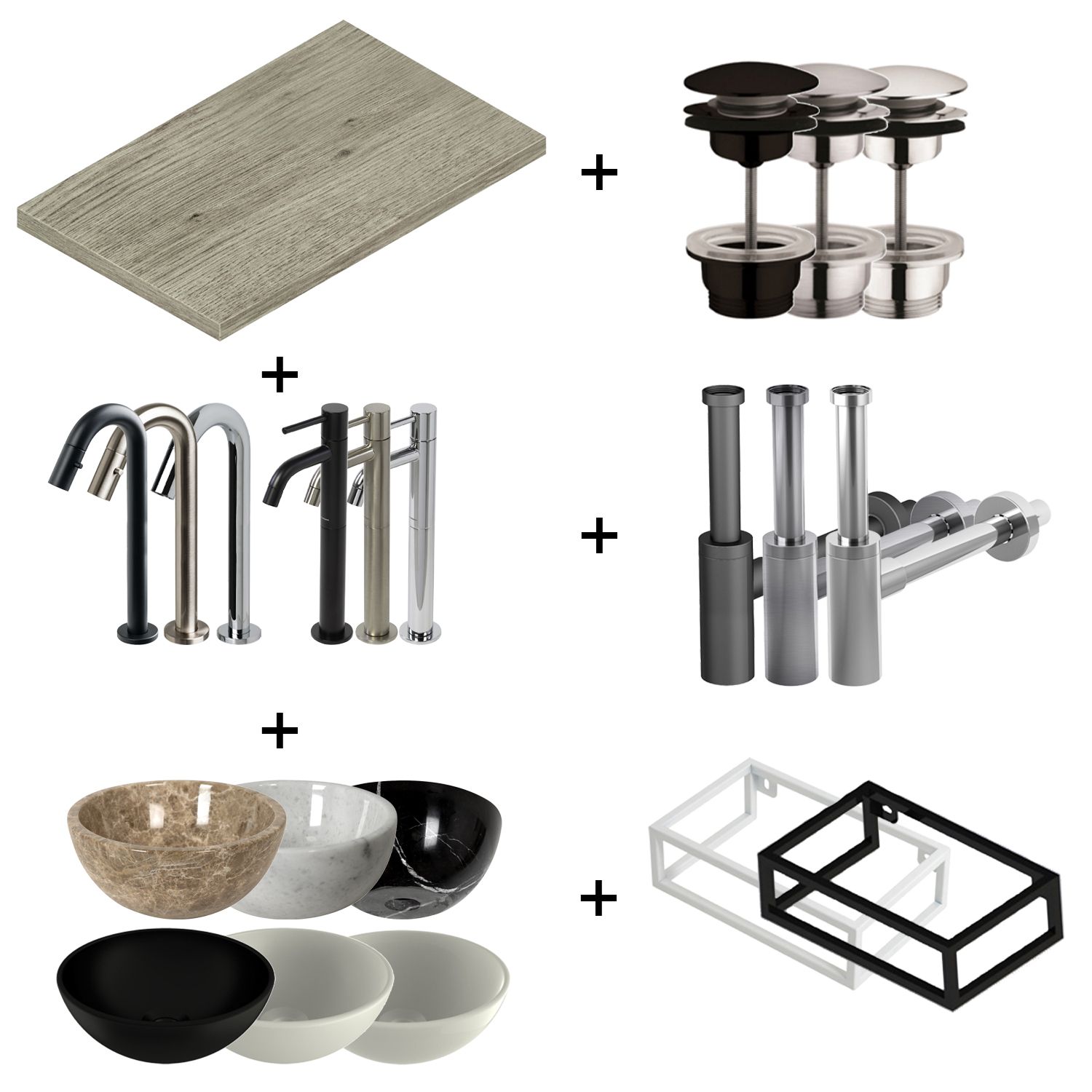 Plieger Waskomset Houston Greige Oak - 8719304281337