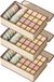 Sans marque Beige, organisateur de tiroir pliable pour vêtements - 3 pièces - 17 compartiments
