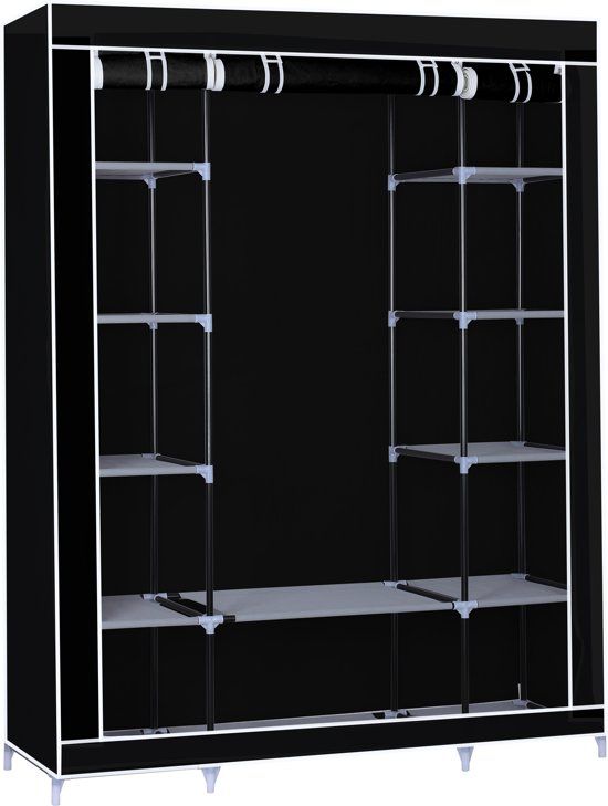 Herzberg HG-8009 Opberggarderobe - Groot - Zwart