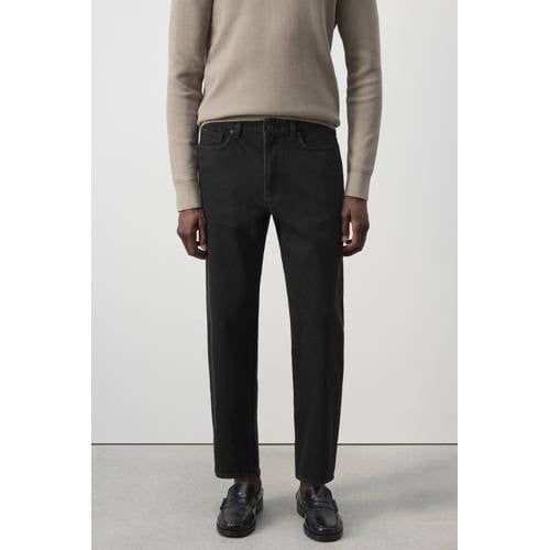 Mango Man Sammy regular fit cropped jeans - zwart