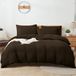 TRANKIELO® - Beddengoedset 135 x 200 cm - Katoen - Ademend - Bruin - Inclusief Kussensloop 80 x 80 cm