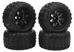 Traxxas roues et pneus RC - Haute résistance à l'usure - Noir - Pneus hexagonaux en caoutchouc - Convient pour camion 1/10