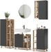 Vicco Meuble de salle de bain Karen Sonoma/Anthracite 5 pièces