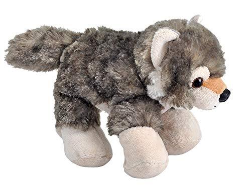 Wild Republic 16244, Wolf Hug'ems pluche, knuffelig zacht speelgoed, kindercadeaus, 18 cm