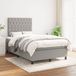 Maison Exclusive - Boxspringbed met matras, lichtgrijs, 120 x 200 cm, textiel