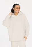 Athlecia Larisa Dames Hoodie Vaporous Gray/ Off White