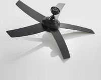 Lindby Plafondventilator met verlichting Auraya, stil, zwart