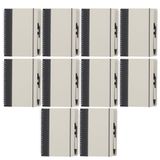 Merkloos Notitieboekje/opschrijfboekje A5 - 10x - zwart - Harde kaft - 18 x 21 cm - 70 blanco pagina's - zwart elastiek