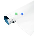 TUKA-i-AKUT Ferroplaat Zelfklevend, 90 cm x 60 cm Magnetisch Aantrekkelijk met Ferrofolie, Magnetisch Ontvankelijk Bord, Nat Afgeveegd, Beschrijfbare Whiteboardfilm, Wit, TKD9020-90cm