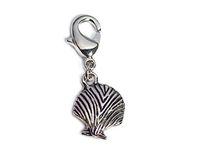 INNSPIRO NICE CHARMS Metalen hanger schelp met karabijnhaak 10 x 13 mm 25 u, 12mm., Metaal, Geen edelsteen
