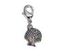 INNSPIRO NICE CHARMS Metalen hanger schelp met karabijnhaak 10 x 13 mm 25 u, 12mm., Metaal, Geen edelsteen