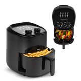 huslog heteluchtfriteuse, 2,3 l, 1000 W, olievrij frituren met timer van 0 tot 60 minuten, antiaanbaklaag, koel aanvoelend, antislip, energiezuinige mini-friteuse voor 1-2 personen