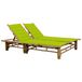 VidaXL 3063956 Fauteuil de jardin rembourré Bambou Vert