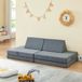 en.casa Banque pour enfants Norhulta 5 pièces 150x66x45,5 cm gris