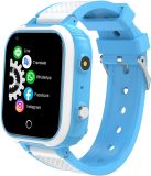 DrPhone KidsTimeX15 – 4G Kinder Smartwatch met GPS Tracker – Videobellen – WhatsApp – IP67 – SOS – 1.44” Touchscreen – Stappenteller – Nederlandse Mobiele App – 1GB+8GB – Blauw
