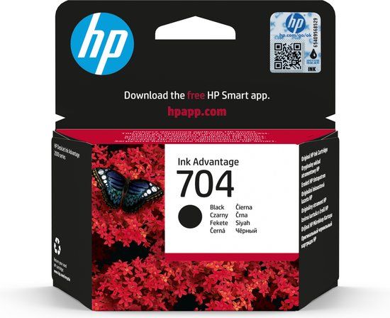 HP 704 Zwart - Inktcartridge - Origineel