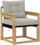 vidaXL Buitensofa Massief Acaciahout en Textilene Wit