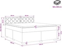 vidaXL Boxspringbed met matras en hoofdeinde, roze, 160 x 200 cm, fluweel