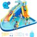 VEVOR Opblaasbaar Water Springkasteel voor Buiten, 353x400x235cm, Springkasteel met Waterglijbaan (Krokodillendesign) & Klimwand & Zwembadje & Ringwerpspel, voor 3-4 Kinderen (3 tot 8 Jaar)