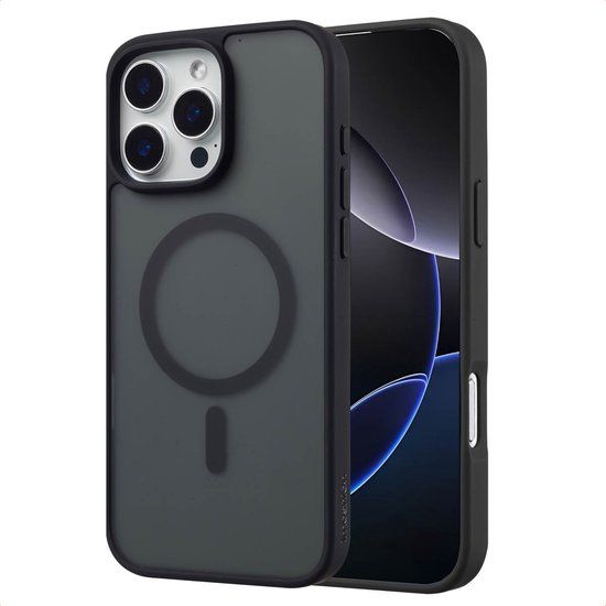 imoshion Color Guard Backcover geschikt voor MagSafe - Zwart - Geschikt voor Apple iPhone 16 Pro