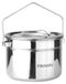 Casserole de cuisson - 1,8 litre - Acier inoxydable - Poignée pliable - Pour le camping et le feu de camp