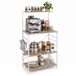 Relaxdays Keukenrek staand - 123 x 60 x 40 cm - natuur-wit