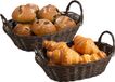 Kesper Panier à pain/fruit - 2x - brun foncé - ovale - L29 x l18 x H13 cm