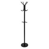 Amazon Basics Staande kapstok voor hoed en jas, zwart, 32,7 x 32,7 x 176 cm (L x B x H)