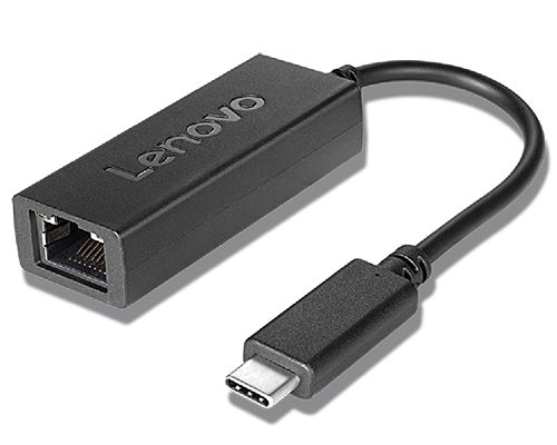 Lenovo 4X90S91831 USB-C naar Ethernet Adapter - Zwart