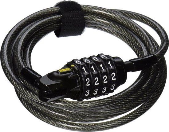 Onguard Kabelslot Terrier Combo 120 cm - Zwart