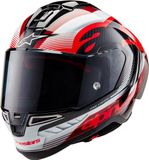 Alpinestars Supertech R10 Team Zwart Carbon Rood Wit Glossy Integraalhelm - Helm