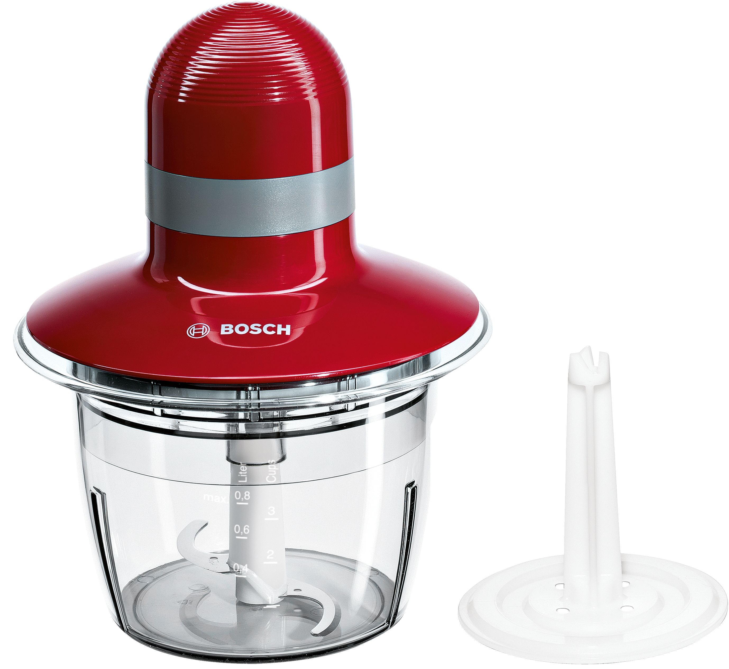 Bosch MMR08R2 Electric Food Chopper - 400W - 0.8L - Red/Grey