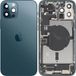 Apple iPhone 12 Pro Max Battery Cover, with Middle Housing, Complete Parts, Blue (Pacific Blue), Premium Swap