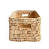 Home Maison Hassira Opbergmand, rechthoekig, opbergdoos Hassira, 27 x 19 x 14 cm, Marokkaans handwerk, kleur natuur