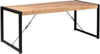 Merkloos Starfurn Eettafel Britt Bruin Mangohout Metaal 90x200x76 cm