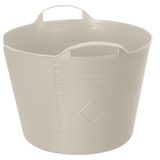 Excellent houseware Flexibele kuip / emmer - beige - 15 liter - kunststof - 35 x 28 cm